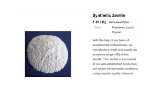 Zeolite - Trade Technology Project Database
