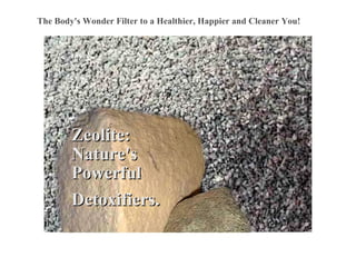 Zeolite: Nature's Powerful Detoxifiers. The Body's Wonder Filter to a Healthier, Happier and Cleaner You! 
