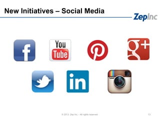 New Initiatives – Social Media
13© 2013 Zep Inc. - All rights reserved.
 