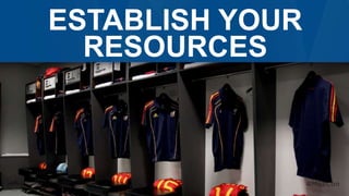 ESTABLISH YOUR
RESOURCES
 