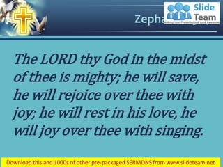 Zephaniah 3 17 the lord your god is with you power point church sermon ...