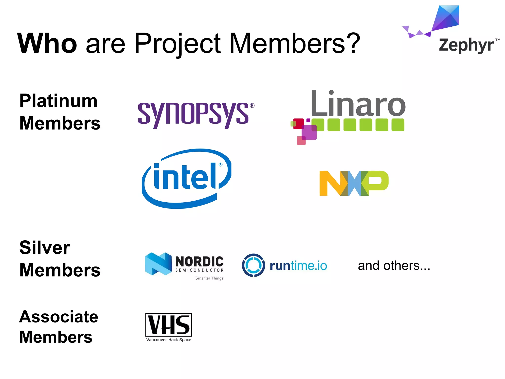 Who are Project Members?
Platinum
Members
Silver
Members
Associate
Members
and others...
 