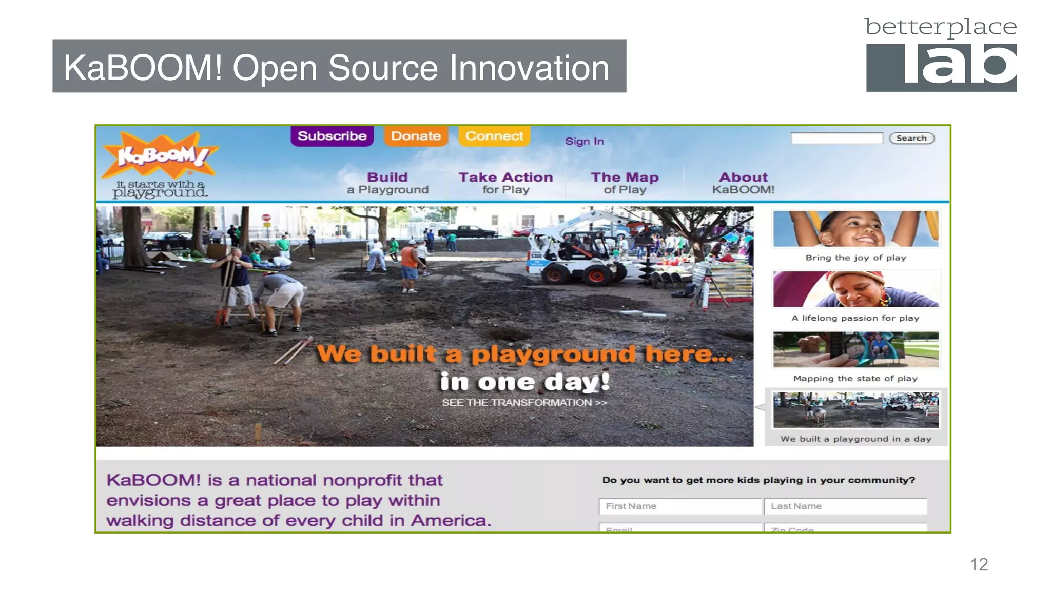 KaBOOM! Open Source Innovation
11
 