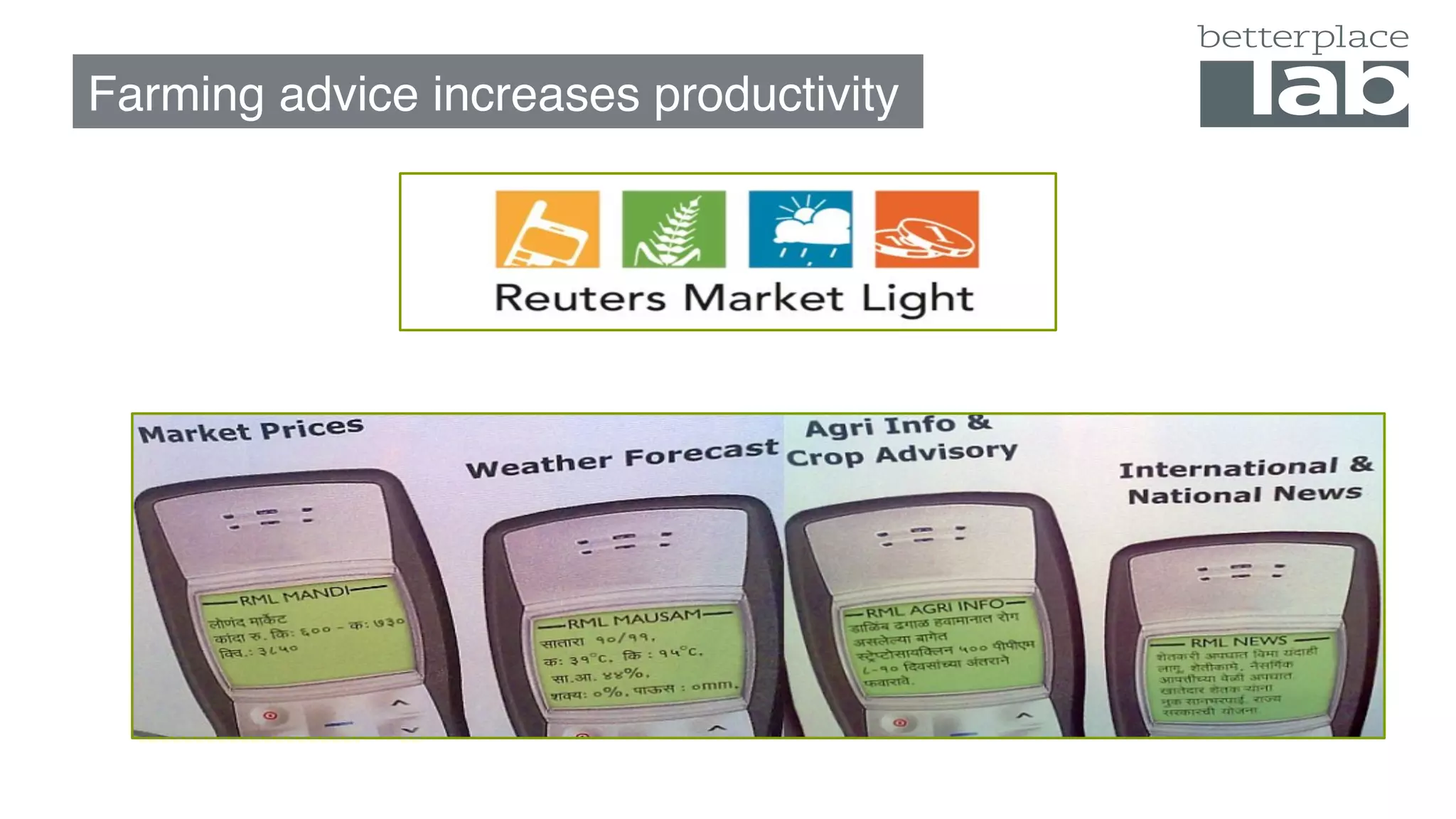 Farming advice increases productivity
 