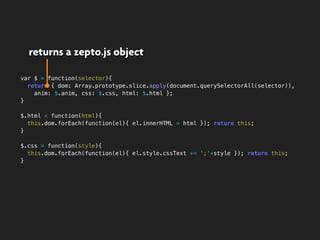 Zepto.js, a jQuery-compatible mobile JavaScript framework in 2K