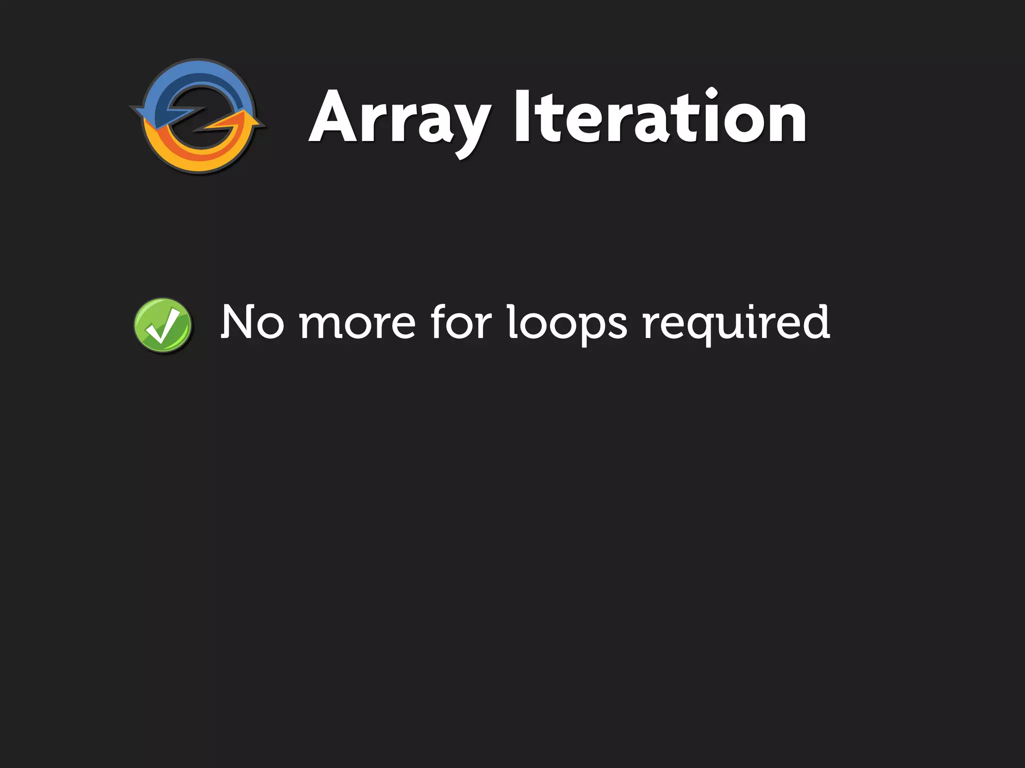Array Iteration

No more for loops required
 