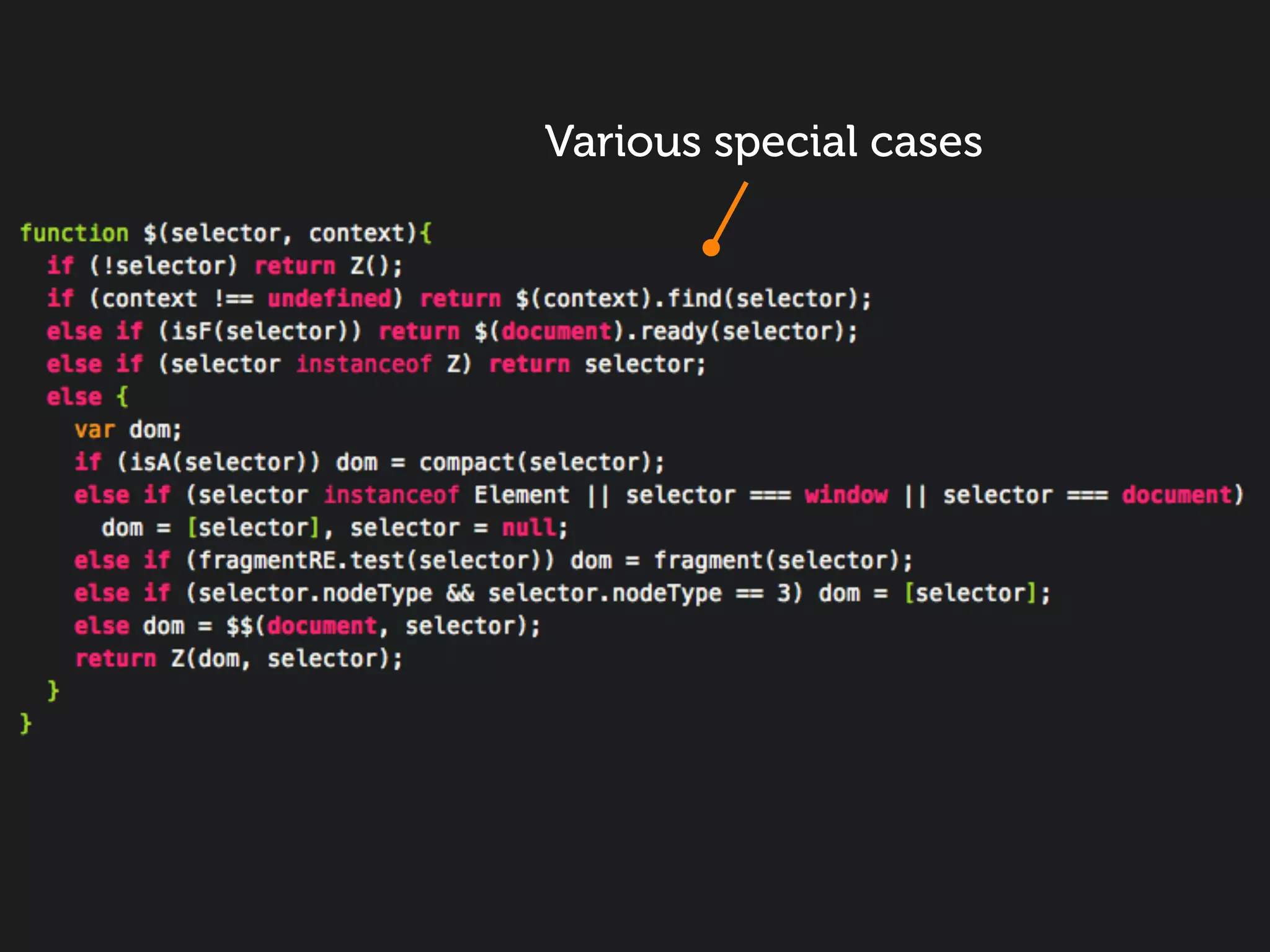 Various special cases
 