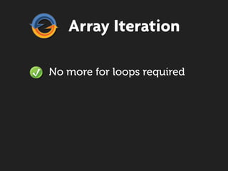 Array Iteration

No more for loops required
 