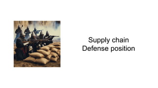 Supply chain
Defense position
 