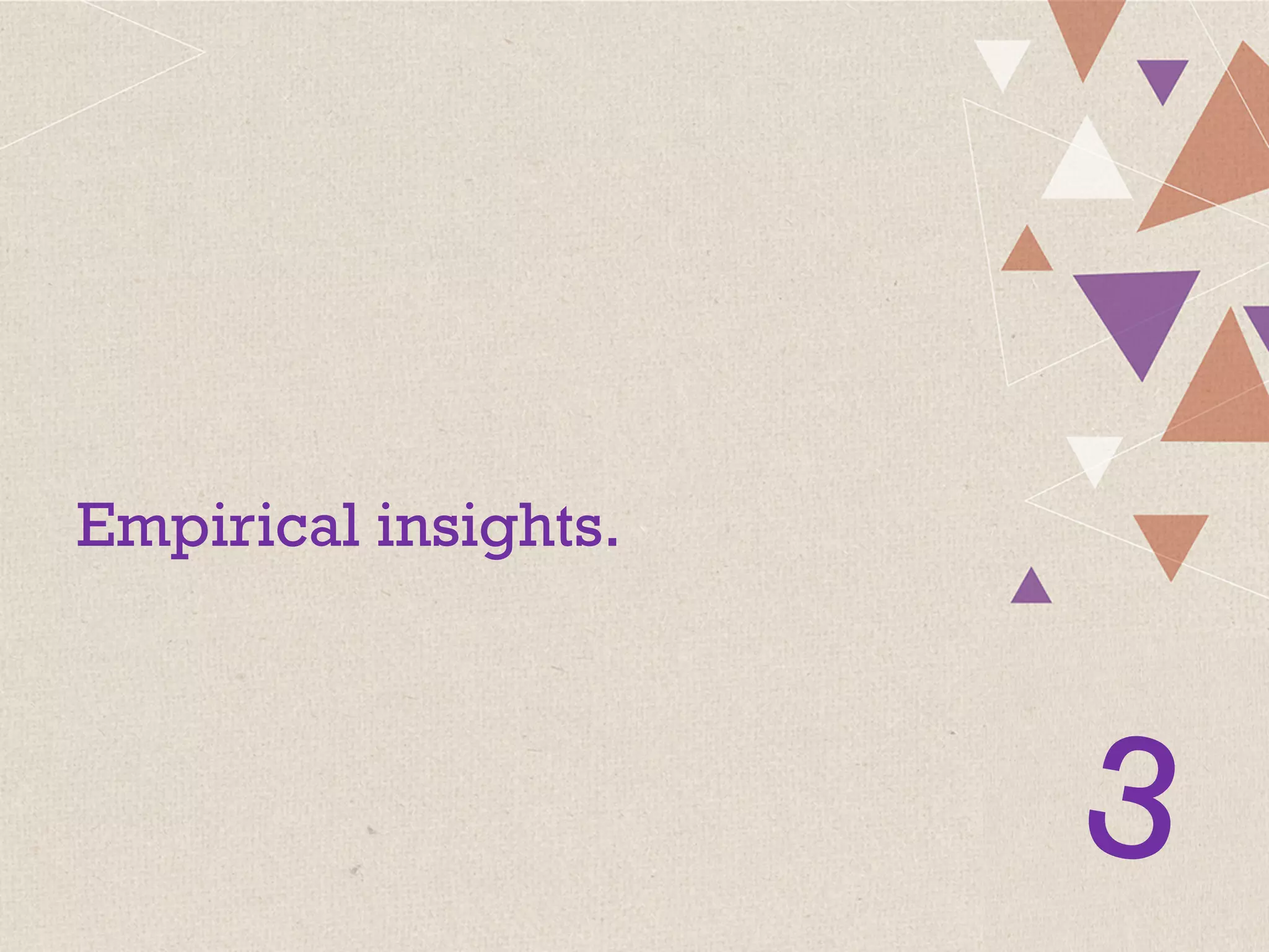 Empirical insights.
3
 