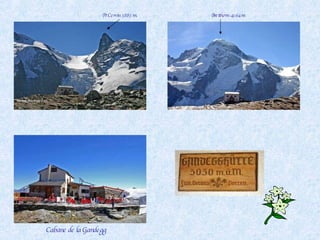 Pt Cervin 3883 m. Breithorn 4164 m Cabane de la Gandegg 