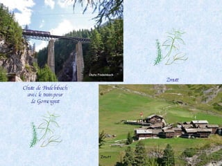 Zmutt Chute de Findelnbach avec le train pour Le Gornergrat 