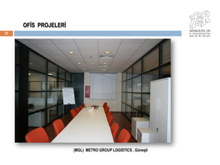 OFĠS PROJELERĠ
23




                      (MGL) METRO GROUP LOGISTICS , GüneĢli
 
