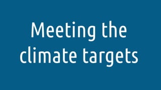 Meeting the
climate targets
 