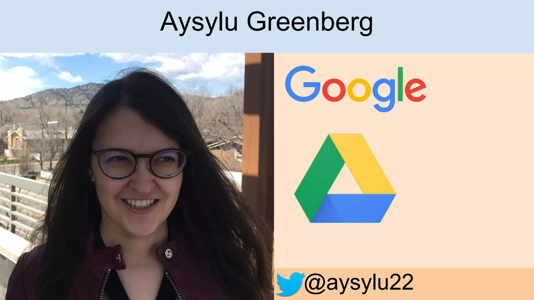 Aysylu Greenberg
@aysylu22
 
