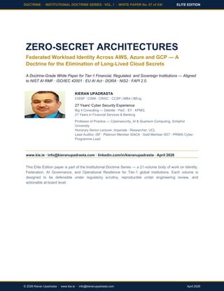 Zero-Secret Architectures: Federated Workload Identity Across AWS ...