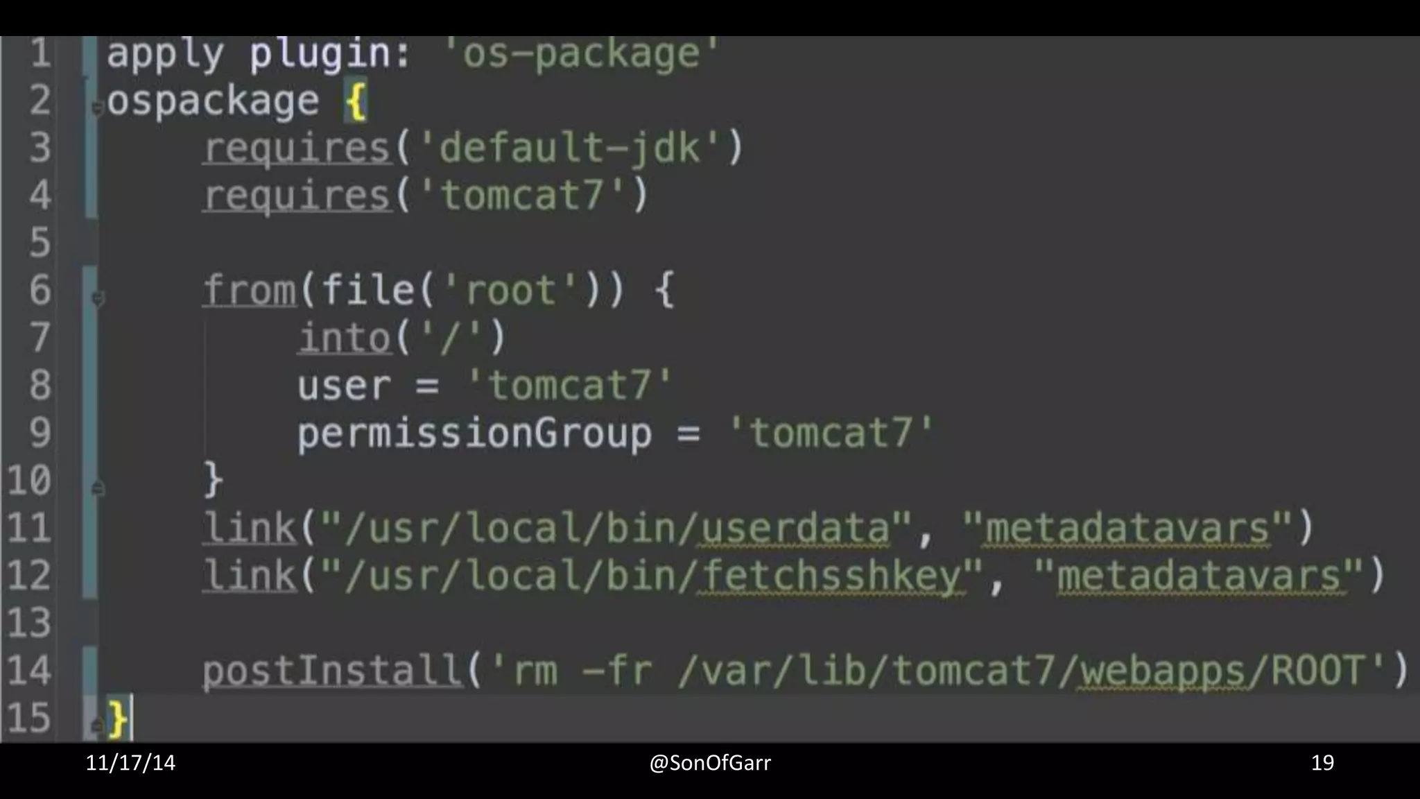 11/17/14 @SonOfGarr 19 
 