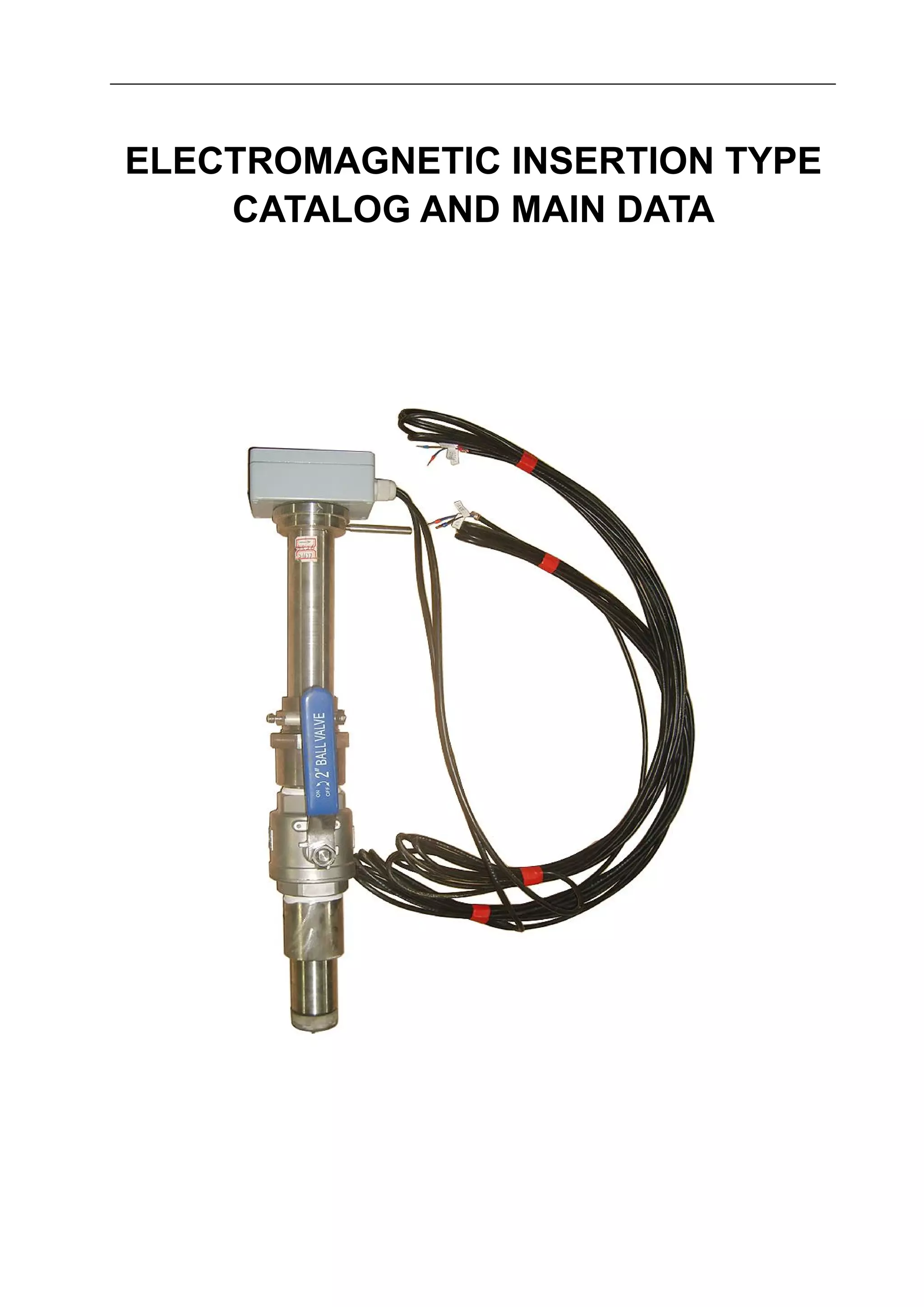 Zero100E insertion type flow meter catalog PDF