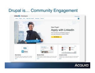 Drupal is… Community Engagement!
 