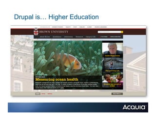 Drupal is… Higher Education
 