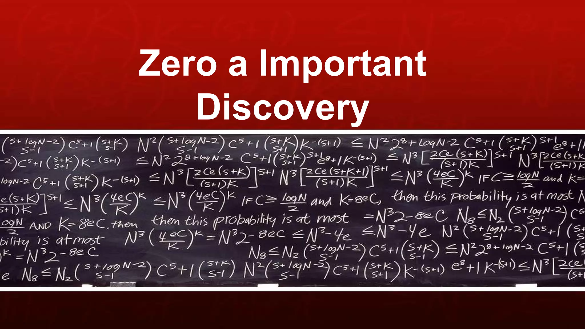 Zero Importance for class 9 PPT