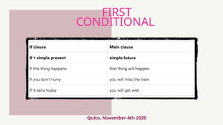 ZERO AND FIRST CONDITIONALS EXPLANATION 1 | PPTX