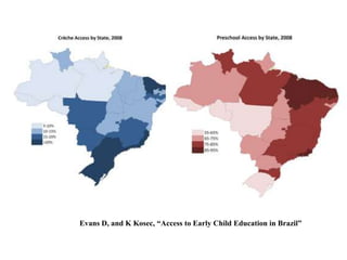 Evans D, and K Kosec, “Access to Early Child Education in Brazil”