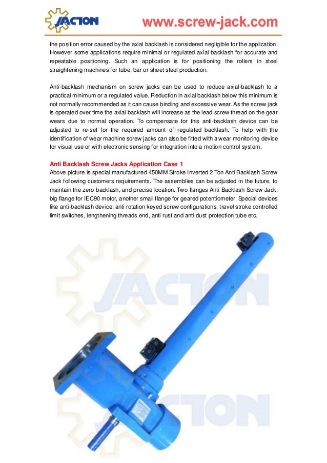 Zero backlash worm gear screw jacks, anti backlash screw lifting with