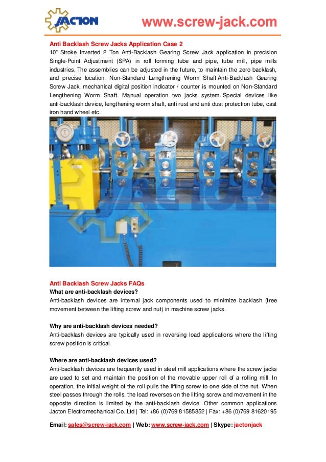 Zero backlash worm gear screw jacks, anti backlash screw lifting with