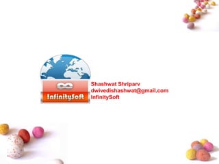 Shashwat Shriparv
dwivedishashwat@gmail.com
InfinitySoft
 