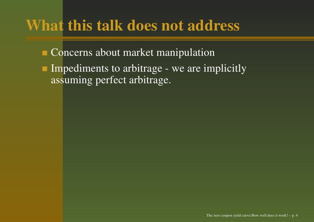 Zero coupon yield curve