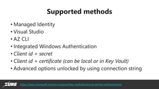 Zero Credential Development with Managed Identities for Azure resources ...