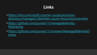 Zero Credential Development with Managed Identities | PPT