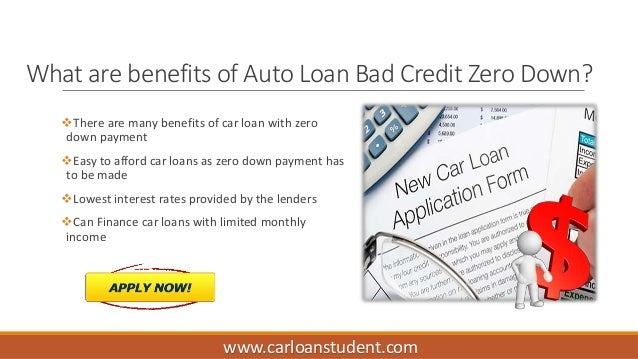 Zero down payment car loans