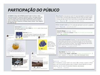 PARTICIPAÇÃO DO PÚBLICO
 