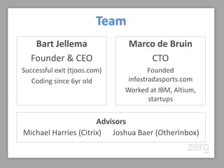 Does it scale?
YES! Our filtering technology and the Circle
 of Trust reduces the number of assistant
                   emails.

       More users = less work/user
 