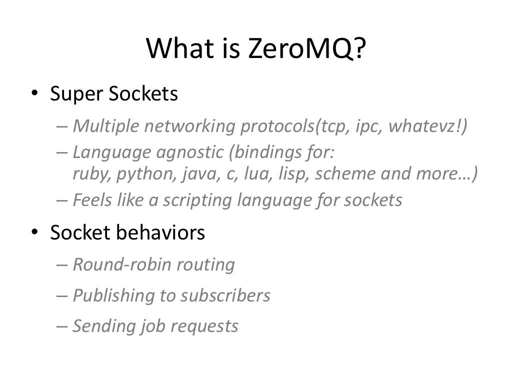ZeroMQ Super Sockets by J2 Labs