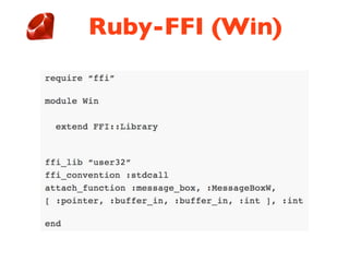 Ruby-FFI (Win)
 