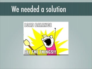 We needed a solution
 