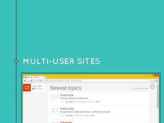 MULTI-USER SITES
 