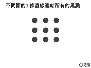 不間斷的1 條直線連結所有的黑點7