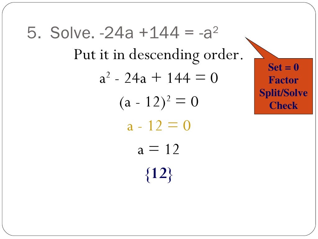 Zero product property notes