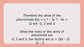Zero Roots Zeros and Roots of Polynomial Function.pptx