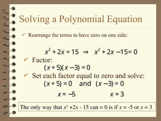 Zero Root Math zeros_roots_factors.ppt Zero roots factors | PPT