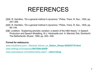 Work Hamilton Reference Zeroth Review Model Slide | PPT