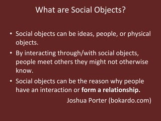 Social Object Turning Good Ideas into Great Products | PPT