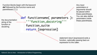 Zero to Hero - Introduction to Python3 | PDF