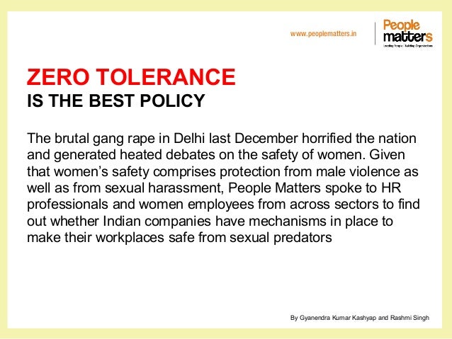 Zero Tolerance is the Best Policy slide share