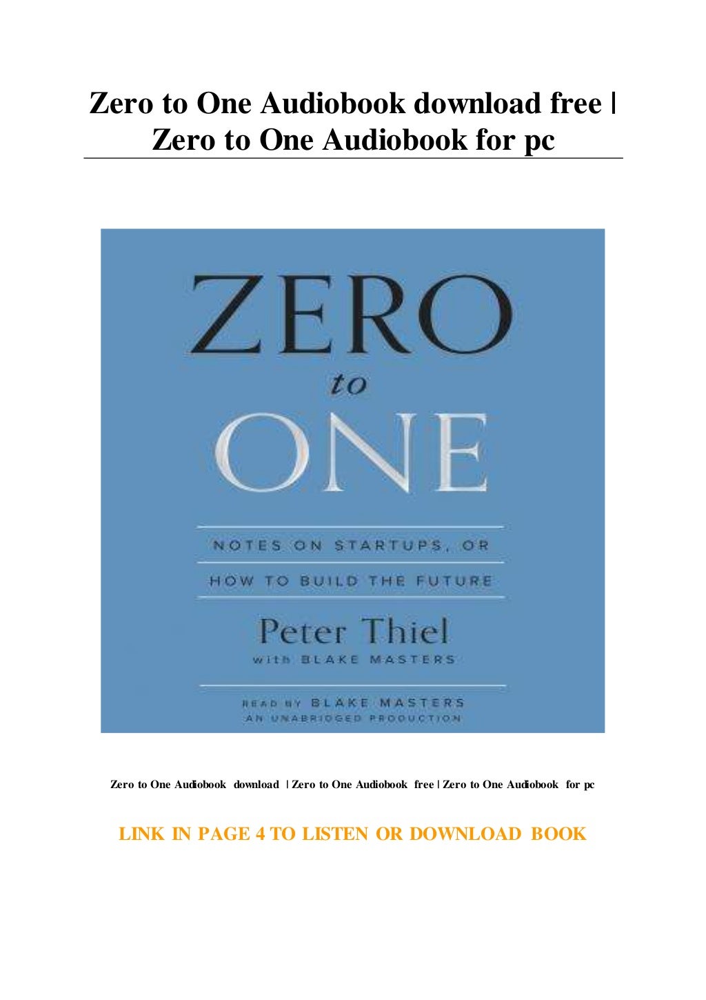 zero to one free download pdf