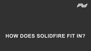 HOW DOES SOLIDFIRE FIT IN?
 